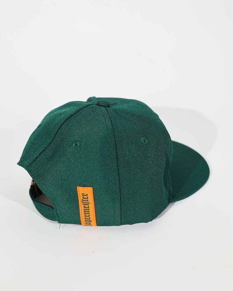 Green Flat Brim Hat