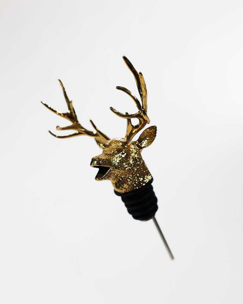 Gold Stag Head Pourer